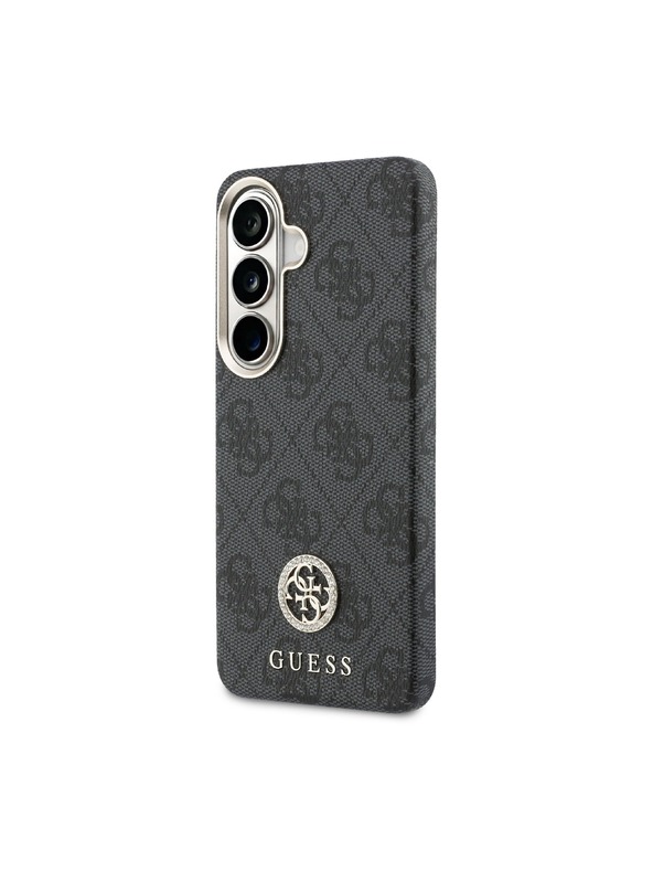 Guess Guess PU Leather 4G Strass Logo Gold Frame Magnetic Stražnji Poklopac za Samsung Galaxy S26 Black