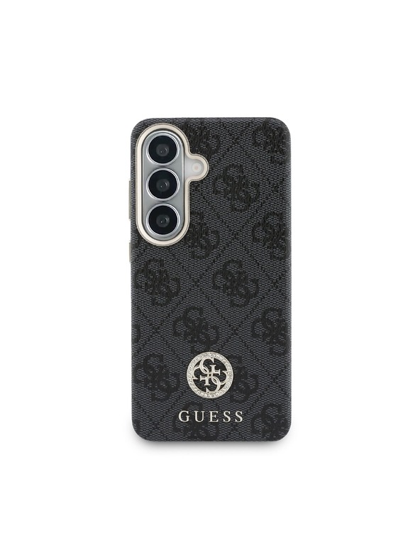 Guess Guess PU Leather 4G Strass Logo Gold Frame Magnetic Stražnji Poklopac za Samsung Galaxy S26 Black