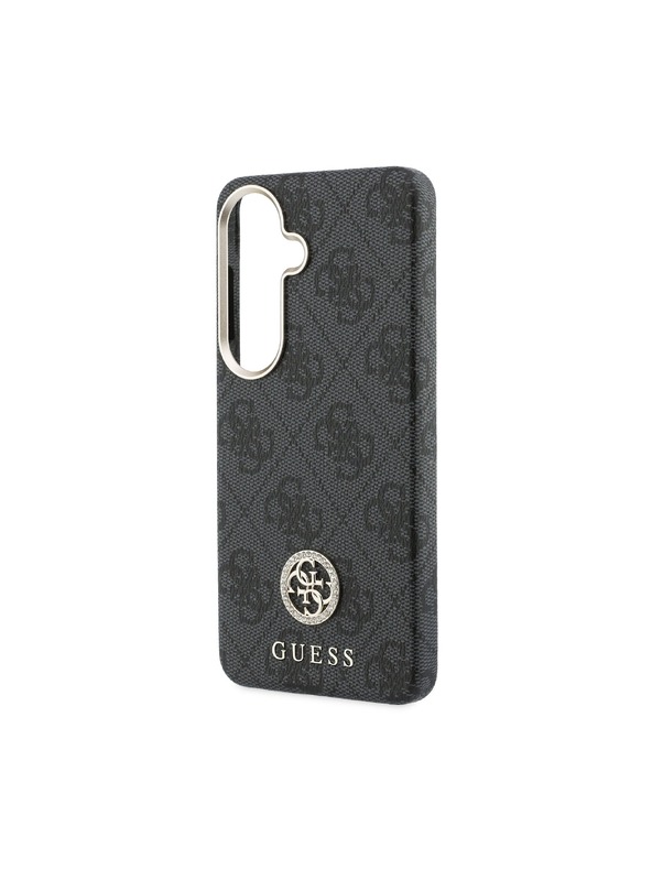 Guess Guess PU Leather 4G Strass Logo Gold Frame Magnetic Stražnji Poklopac za Samsung Galaxy S26 Black