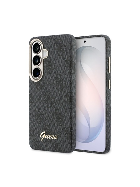 Guess Guess PU 4G Script Metal Logo Magnetic Stražnji Poklopac za Samsung Galaxy S26 Black