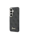 Guess Guess PU 4G Script Metal Logo Magnetic Stražnji Poklopac za Samsung Galaxy S26 Black