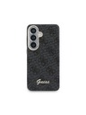 Guess Guess PU 4G Script Metal Logo Magnetic Stražnji Poklopac za Samsung Galaxy S26 Black