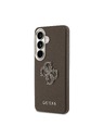 Guess Guess PU Grained 4G Resin Metal Logo Stražnji Poklopac za Samsung Galaxy S26 Brown