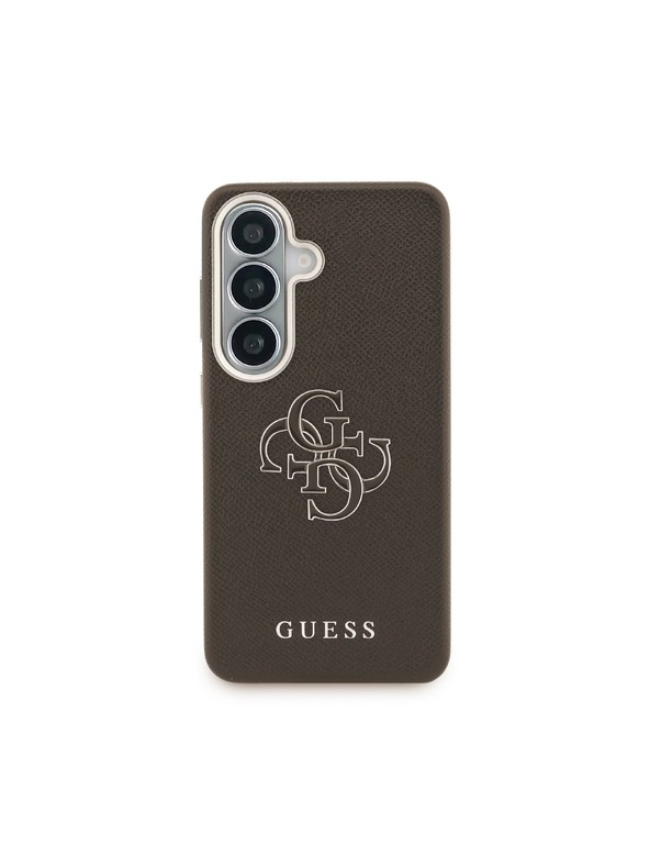 Guess Guess PU Grained 4G Resin Metal Logo Stražnji Poklopac za Samsung Galaxy S26 Brown