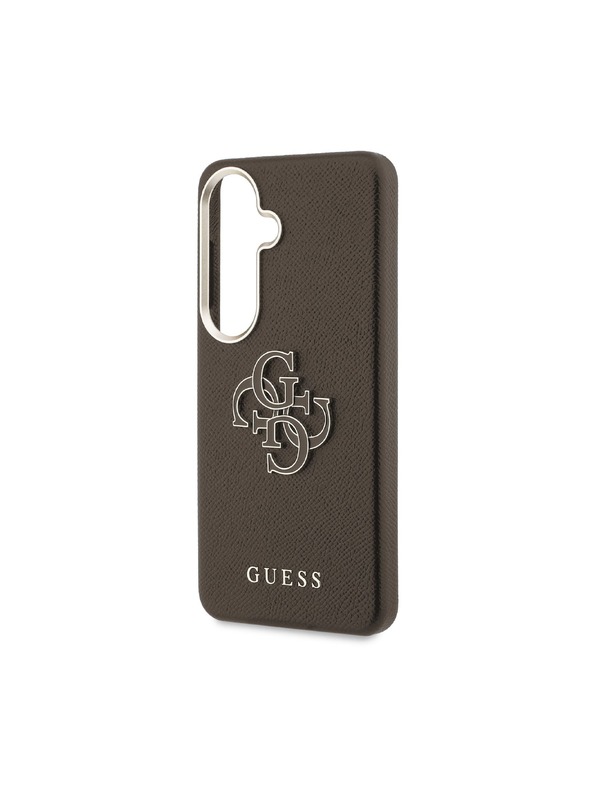 Guess Guess PU Grained 4G Resin Metal Logo Stražnji Poklopac za Samsung Galaxy S26 Brown