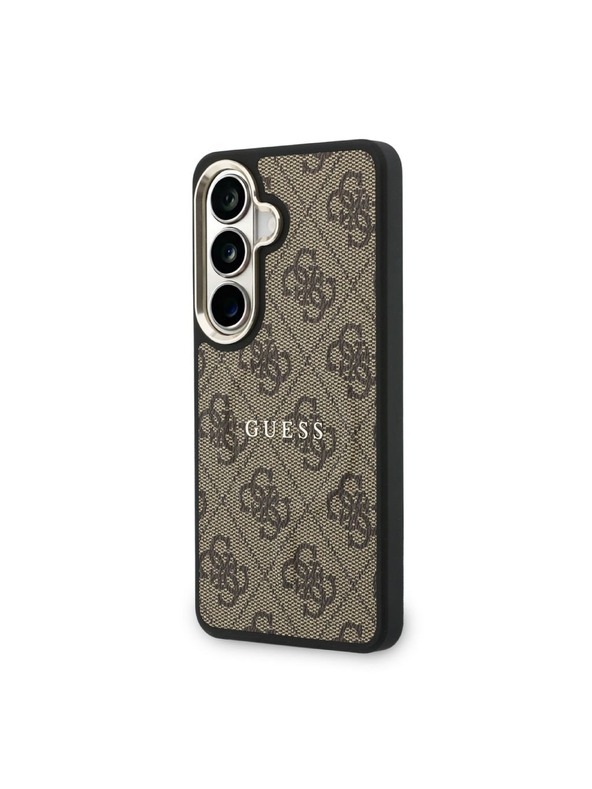 Guess Guess PU Leather 4G Gold Frame Magnetic Stražnji Poklopac za Samsung Galaxy S26 Brown