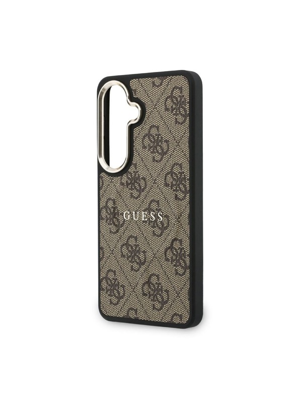 Guess Guess PU Leather 4G Gold Frame Magnetic Stražnji Poklopac za Samsung Galaxy S26 Brown