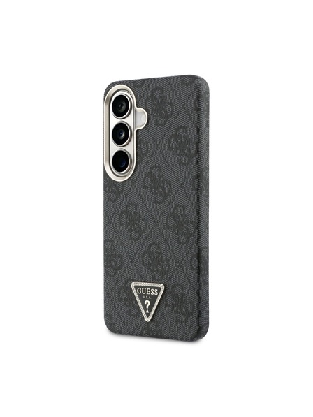 Guess Guess PU Leather 4G Strass Triangle Logo Gold Frame Magnetic Stražnji Poklopac za Samsung Galaxy S26 Black