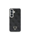 Guess Guess PU Leather 4G Strass Triangle Logo Gold Frame Magnetic Stražnji Poklopac za Samsung Galaxy S26 Black