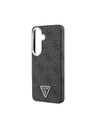 Guess Guess PU Leather 4G Strass Triangle Logo Gold Frame Magnetic Stražnji Poklopac za Samsung Galaxy S26 Black