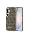 Guess Guess PU 4G Script Metal Logo Magnetic Stražnji Poklopac za Samsung Galaxy S26 Brown