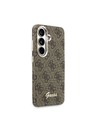 Guess Guess PU 4G Script Metal Logo Magnetic Stražnji Poklopac za Samsung Galaxy S26 Brown