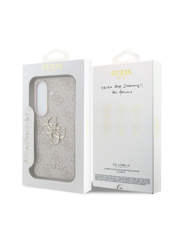 Guess Guess PU 4G Metal Logo Stražnji Poklopac za Samsung Galaxy S26 Pink