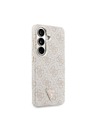Guess Guess PU Leather 4G Strass Triangle Logo Gold Frame Magnetic Stražnji Poklopac za Samsung Galaxy S26 Pink