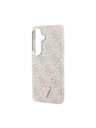 Guess Guess PU Leather 4G Strass Triangle Logo Gold Frame Magnetic Stražnji Poklopac za Samsung Galaxy S26 Pink