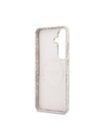 Guess Guess PU Leather 4G Strass Triangle Logo Gold Frame Magnetic Stražnji Poklopac za Samsung Galaxy S26 Pink