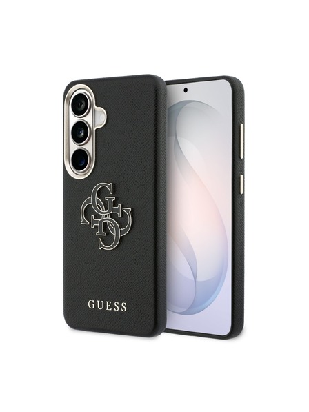 Guess Guess PU Grained 4G Resin Metal Logo Stražnji Poklopac za Samsung Galaxy S26 Black