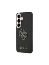 Guess Guess PU Grained 4G Resin Metal Logo Stražnji Poklopac za Samsung Galaxy S26 Black