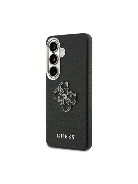 Guess Guess PU Grained 4G Resin Metal Logo Stražnji Poklopac za Samsung Galaxy S26 Black