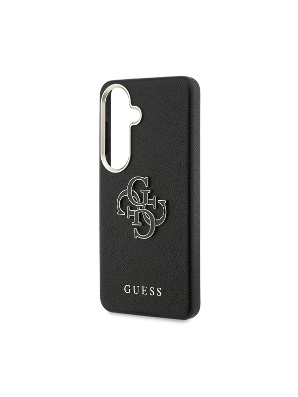 Guess Guess PU Grained 4G Resin Metal Logo Stražnji Poklopac za Samsung Galaxy S26 Black