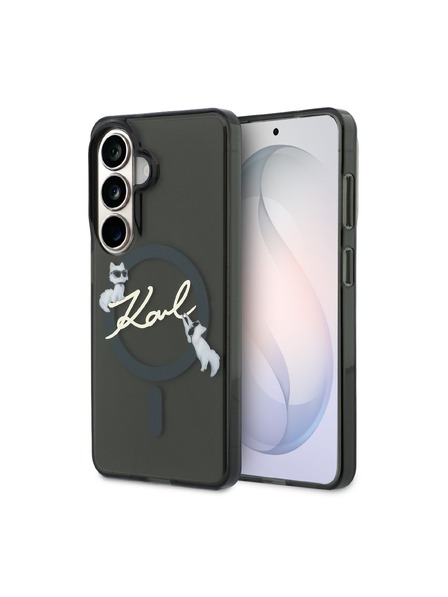 Karl Lagerfeld Karl Lagerfeld IML Choupette Karl Script Logo Magnetic Zadnja Futrola za Samsung Galaxy S26 Black