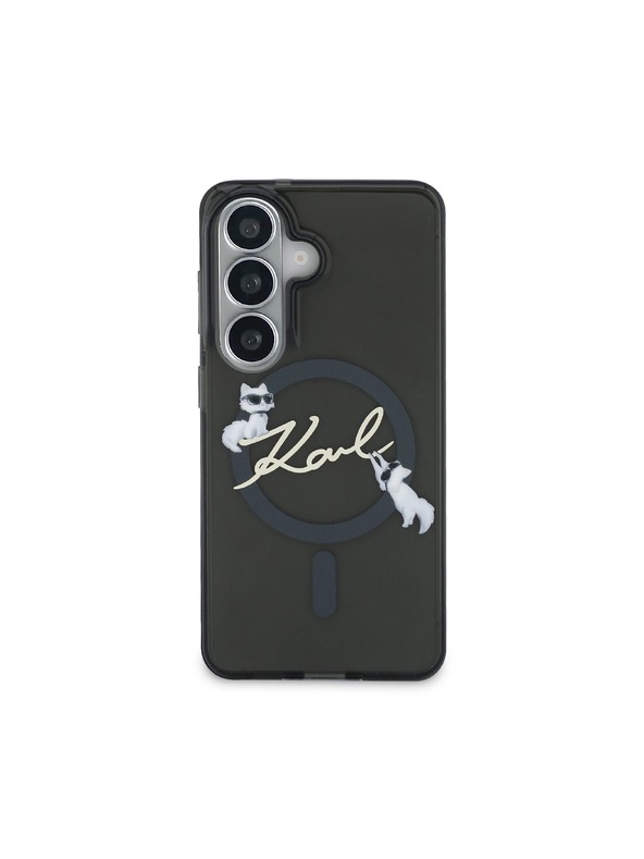 Karl Lagerfeld Karl Lagerfeld IML Choupette Karl Script Logo Magnetic Zadnja Futrola za Samsung Galaxy S26 Black