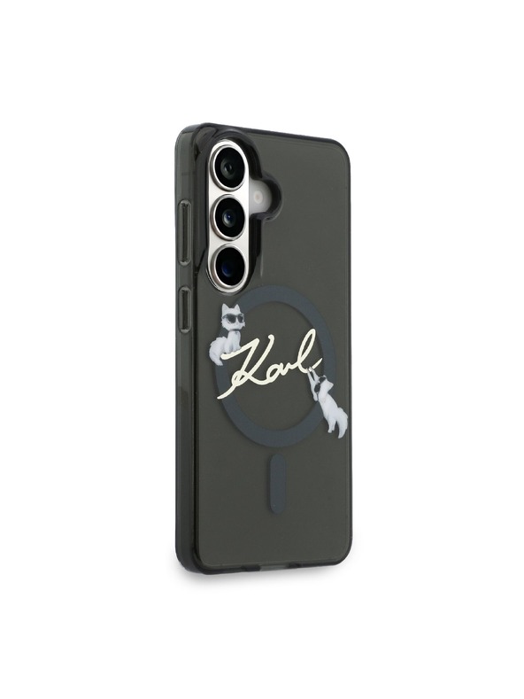 Karl Lagerfeld Karl Lagerfeld IML Choupette Karl Script Logo Magnetic Zadnja Futrola za Samsung Galaxy S26 Black