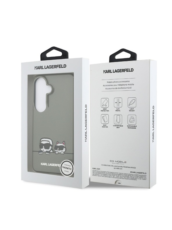 Karl Lagerfeld Karl Lagerfeld IML K&CH Peekaboo Logo Magnetic Zadnja Futrola za Samsung Galaxy S26 Black