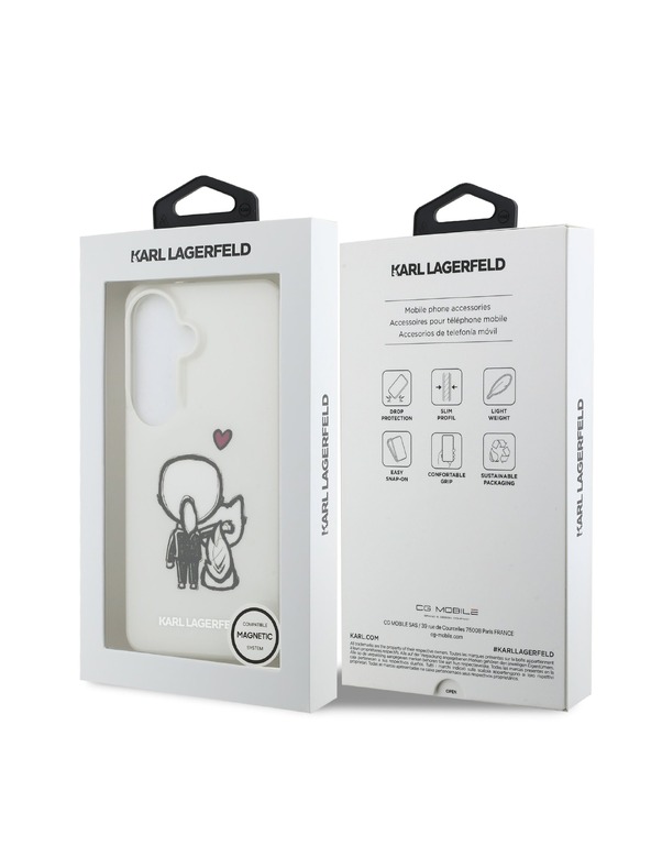 Karl Lagerfeld Karl Lagerfeld IML K&CH Back Logo Magnetic Zadnja Futrola za Samsung Galaxy S26 Transparent