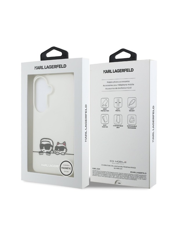 Karl Lagerfeld Karl Lagerfeld IML K&CH Peekaboo Logo Magnetic Zadnja Futrola za Samsung Galaxy S26 White