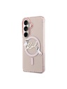 Karl Lagerfeld Karl Lagerfeld IML Choupette Karl Script Logo Magnetic Zadnja Futrola za Samsung Galaxy S26 Pink