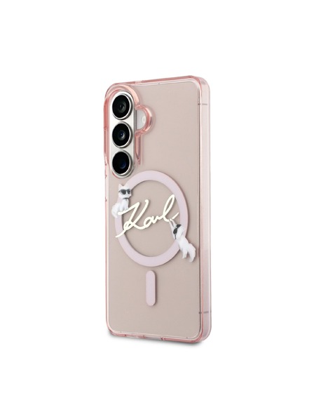 Karl Lagerfeld Karl Lagerfeld IML Choupette Karl Script Logo Magnetic Zadnja Futrola za Samsung Galaxy S26 Pink