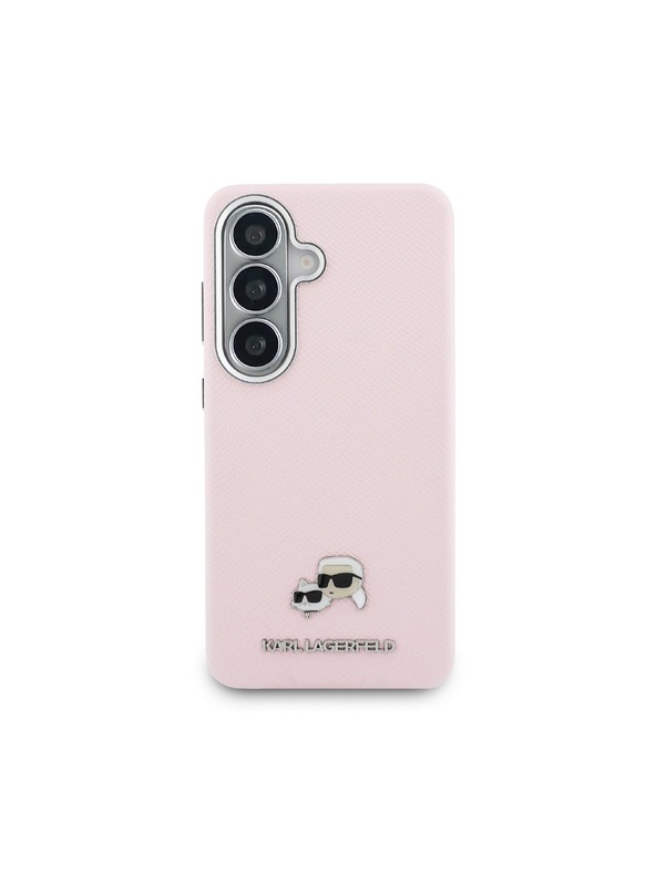 Karl Lagerfeld Karl Lagerfeld Grained PU Leather K&CH Heads Magnetic Zadnja Futrola za Samsung Galaxy S26 Pink