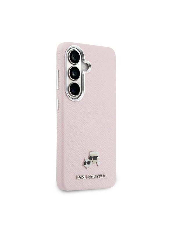 Karl Lagerfeld Karl Lagerfeld Grained PU Leather K&CH Heads Magnetic Zadnja Futrola za Samsung Galaxy S26 Pink