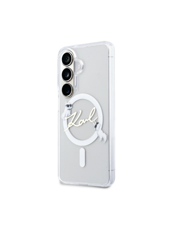 Karl Lagerfeld Karl Lagerfeld IML Choupette Karl Script Logo Magnetic Zadnja Futrola za Samsung Galaxy S26 Transparent