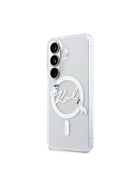 Karl Lagerfeld Karl Lagerfeld IML Choupette Karl Script Logo Magnetic Zadnja Futrola za Samsung Galaxy S26 Transparent