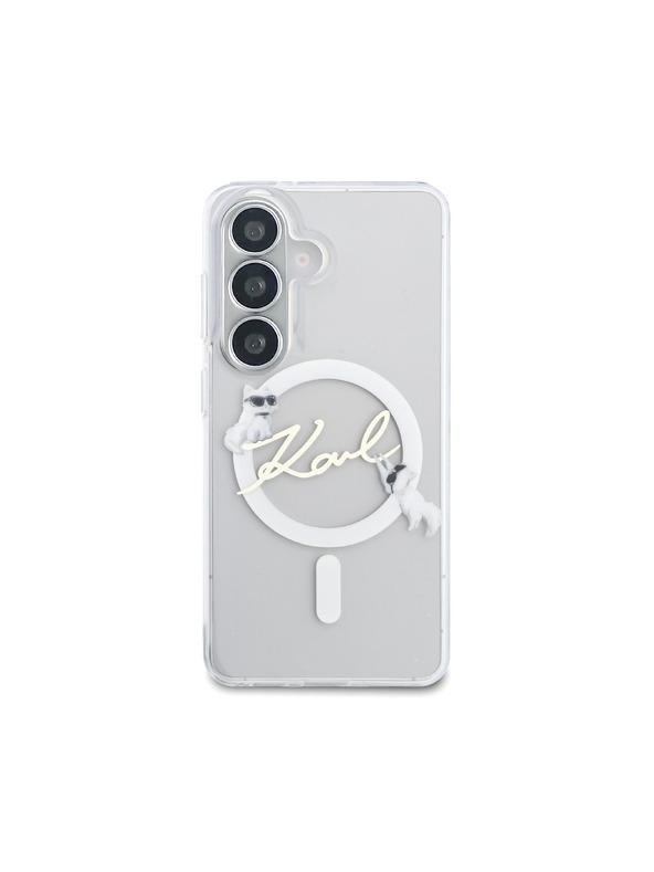 Karl Lagerfeld Karl Lagerfeld IML Choupette Karl Script Logo Magnetic Zadnja Futrola za Samsung Galaxy S26 Transparent