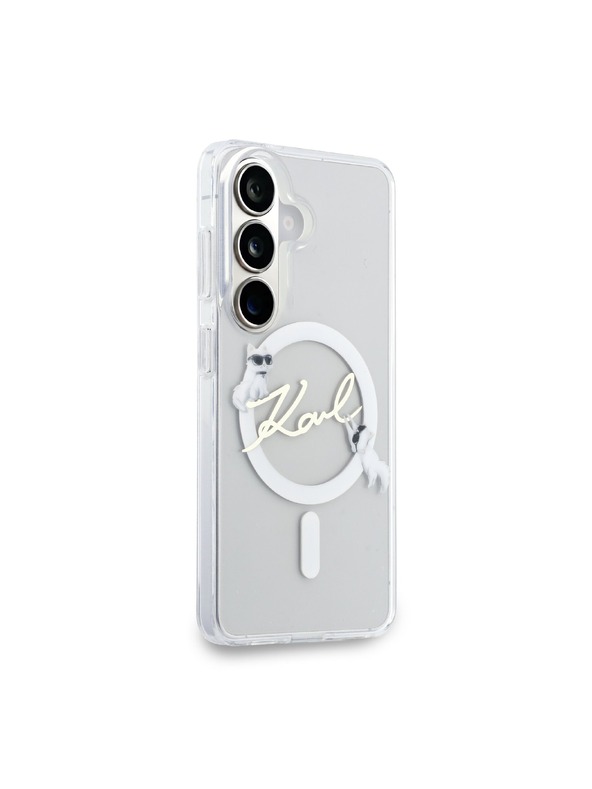 Karl Lagerfeld Karl Lagerfeld IML Choupette Karl Script Logo Magnetic Zadnja Futrola za Samsung Galaxy S26 Transparent