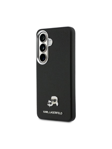 Karl Lagerfeld Karl Lagerfeld Grained PU Leather K&CH Heads Magnetic Zadnja Futrola za Samsung Galaxy S26 Black
