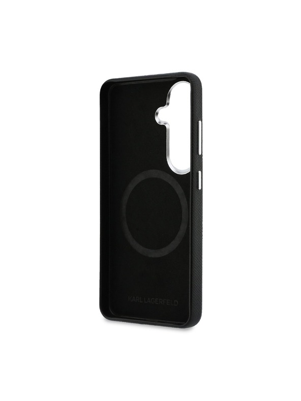 Karl Lagerfeld Karl Lagerfeld Grained PU Leather K&CH Heads Magnetic Zadnja Futrola za Samsung Galaxy S26 Black