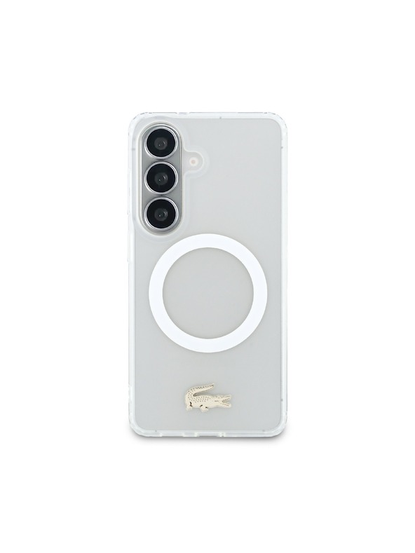 Lacoste Lacoste PC/TPU Frosted Finish Gold Logo Magnetic Zadnja Futrola za Samsung Galaxy S26 White