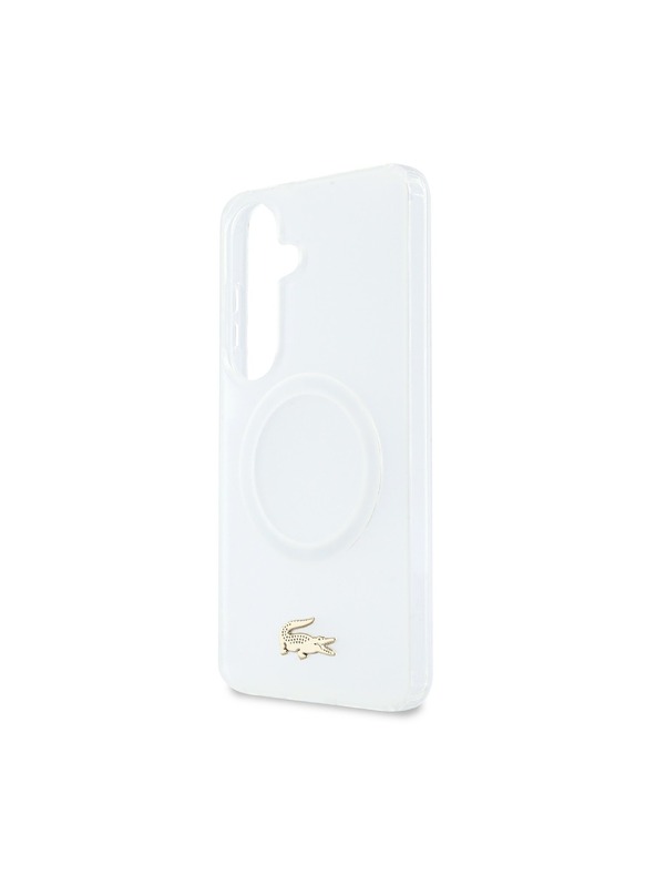 Lacoste Lacoste PC/TPU Frosted Finish Gold Logo Magnetic Zadnja Futrola za Samsung Galaxy S26 White