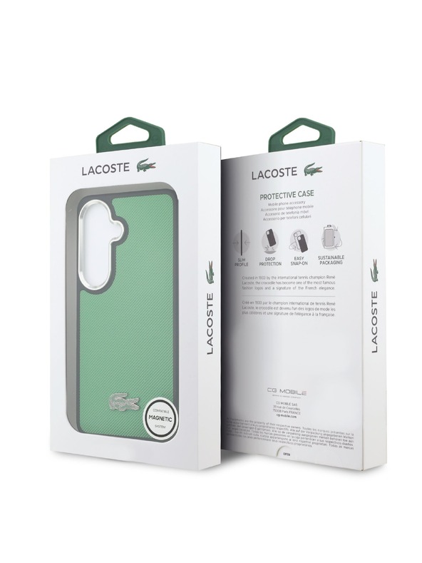 Lacoste Lacoste Petit Pique Metal Logo Magnetic Zadnja Futrola za Samsung Galaxy S26 Estragon Green