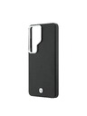 BMW BMW Signature PU Leather Metal Logo Magnetic Zadnja Futrola za Samsung Galaxy S26 Ultra Black