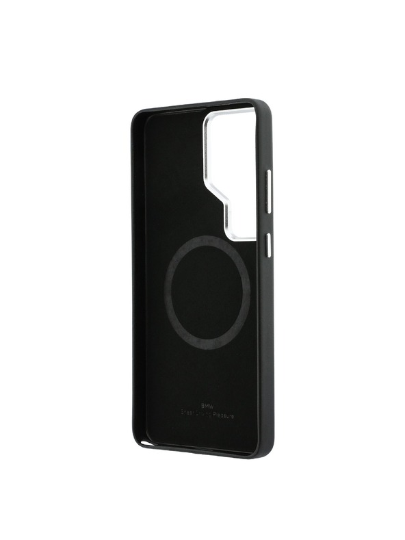 BMW BMW Signature PU Leather Metal Logo Magnetic Zadnja Futrola za Samsung Galaxy S26 Ultra Black