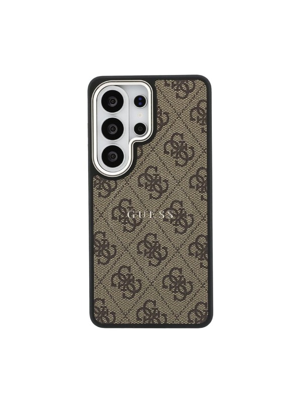 Guess Guess PU Leather 4G Gold Frame Magnetic Zadnja Futrola za Samsung Galaxy S26 Ultra Brown