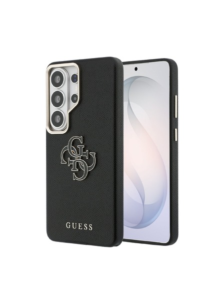 Guess Guess PU Grained 4G Resin Metal Logo Zadnja Futrola za Samsung Galaxy S26 Ultra Black