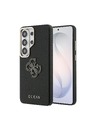 Guess Guess PU Grained 4G Resin Metal Logo Zadnja Futrola za Samsung Galaxy S26 Ultra Black
