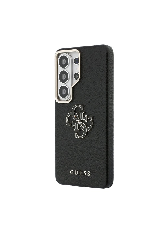 Guess Guess PU Grained 4G Resin Metal Logo Zadnja Futrola za Samsung Galaxy S26 Ultra Black