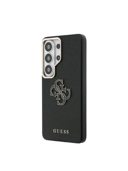 Guess Guess PU Grained 4G Resin Metal Logo Zadnja Futrola za Samsung Galaxy S26 Ultra Black